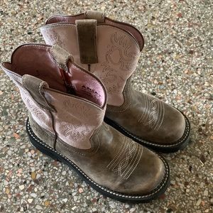 Ariat Women's Western Boots in Brown and Pink